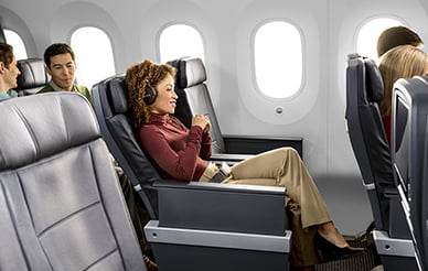 プレミアムエコノミーのシート