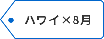 ハワイ×8月